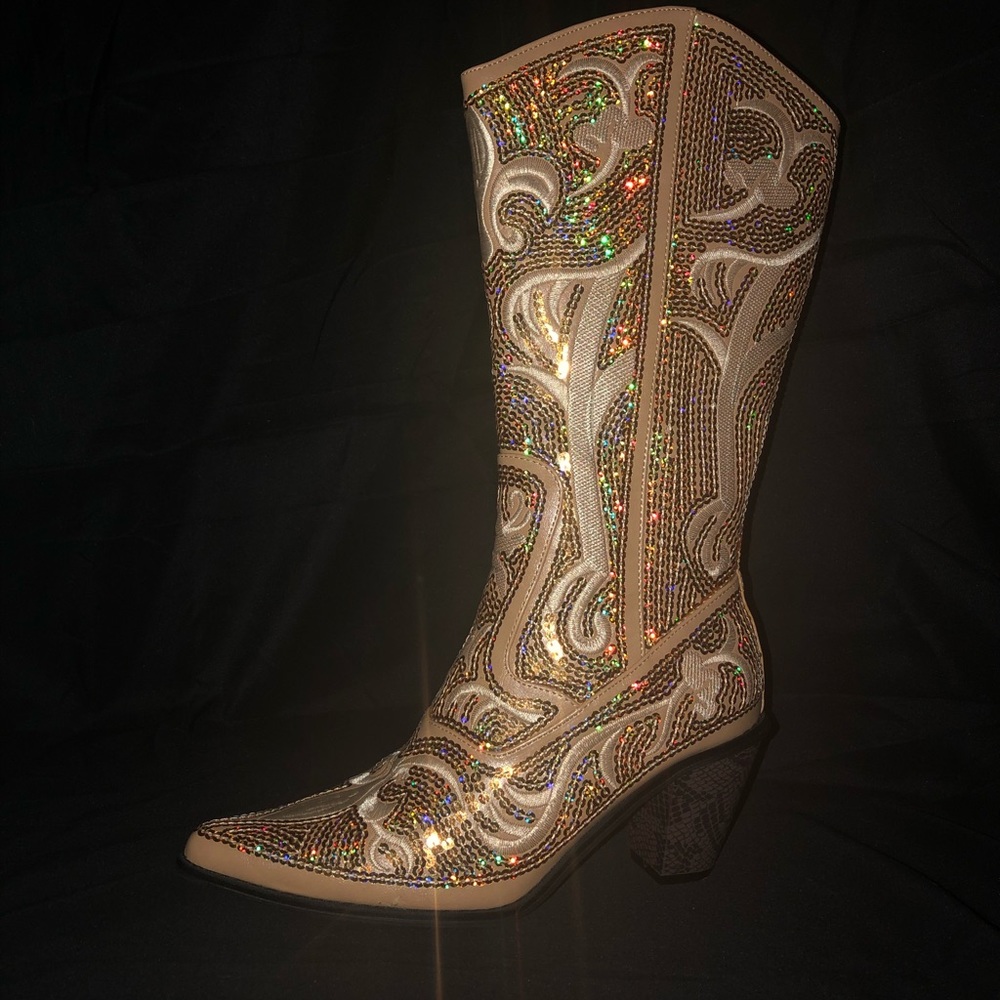 Helen’s Heart Sequin Cowgirl Boots